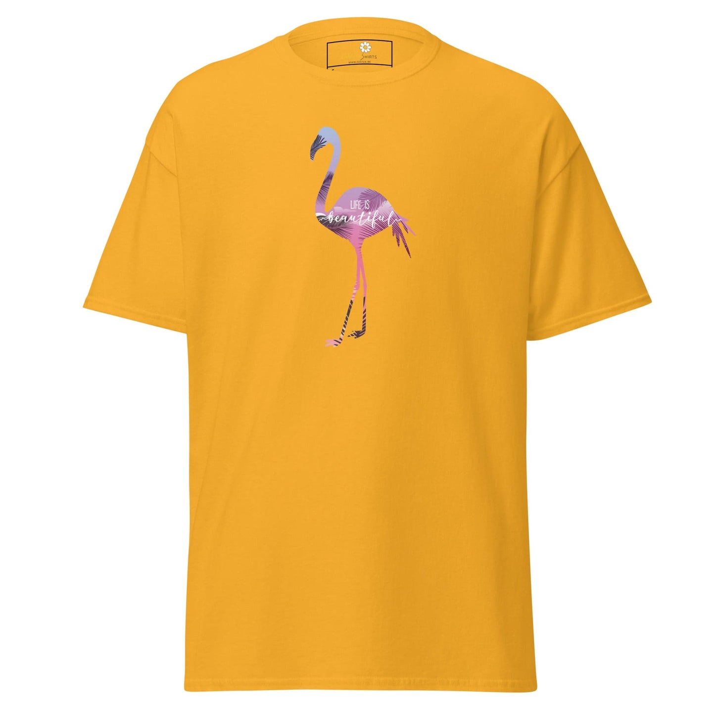 Unisex classic tee - WILD LIFE FLAMINGO - REGULAR - Gold / S