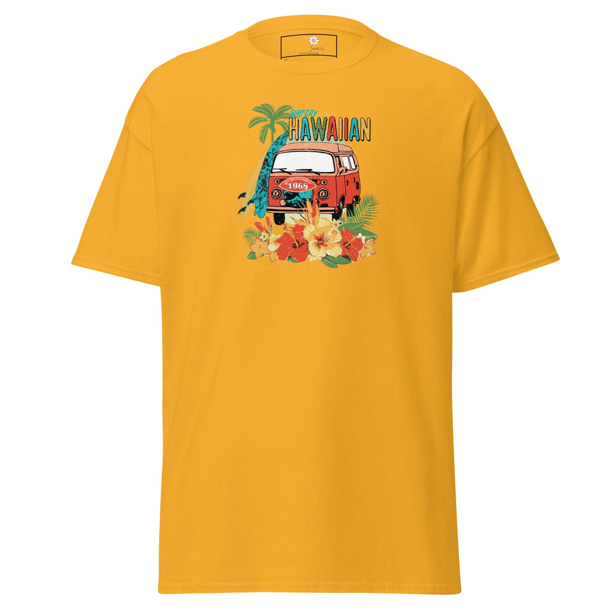 Unisex classic tee - SUMMER HAWAIAN VAN - REGULAR - Gold / S