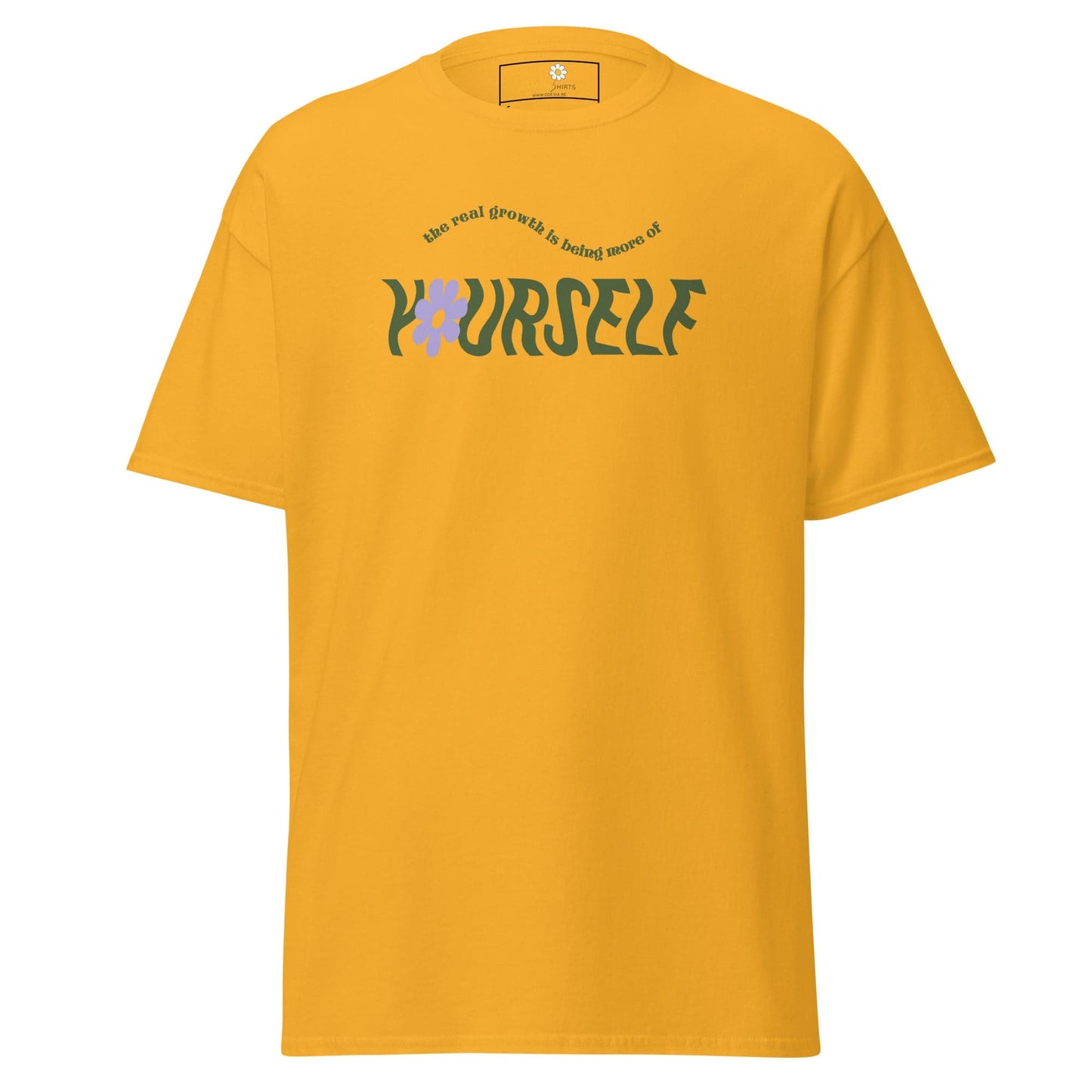 Unisex classic t-shirt - TEXT LOVE YOURSELF - REGULAR - Gold / S