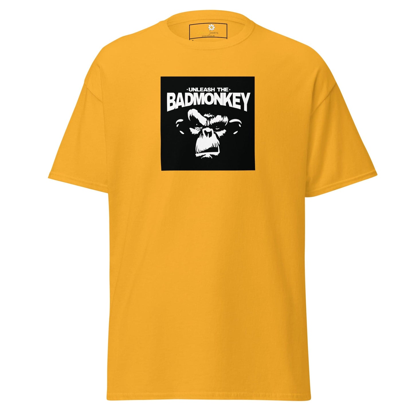 Unisex classic t-shirt - WILD LIFE UNLEASH MONKEY - REGULAR - Gold / S