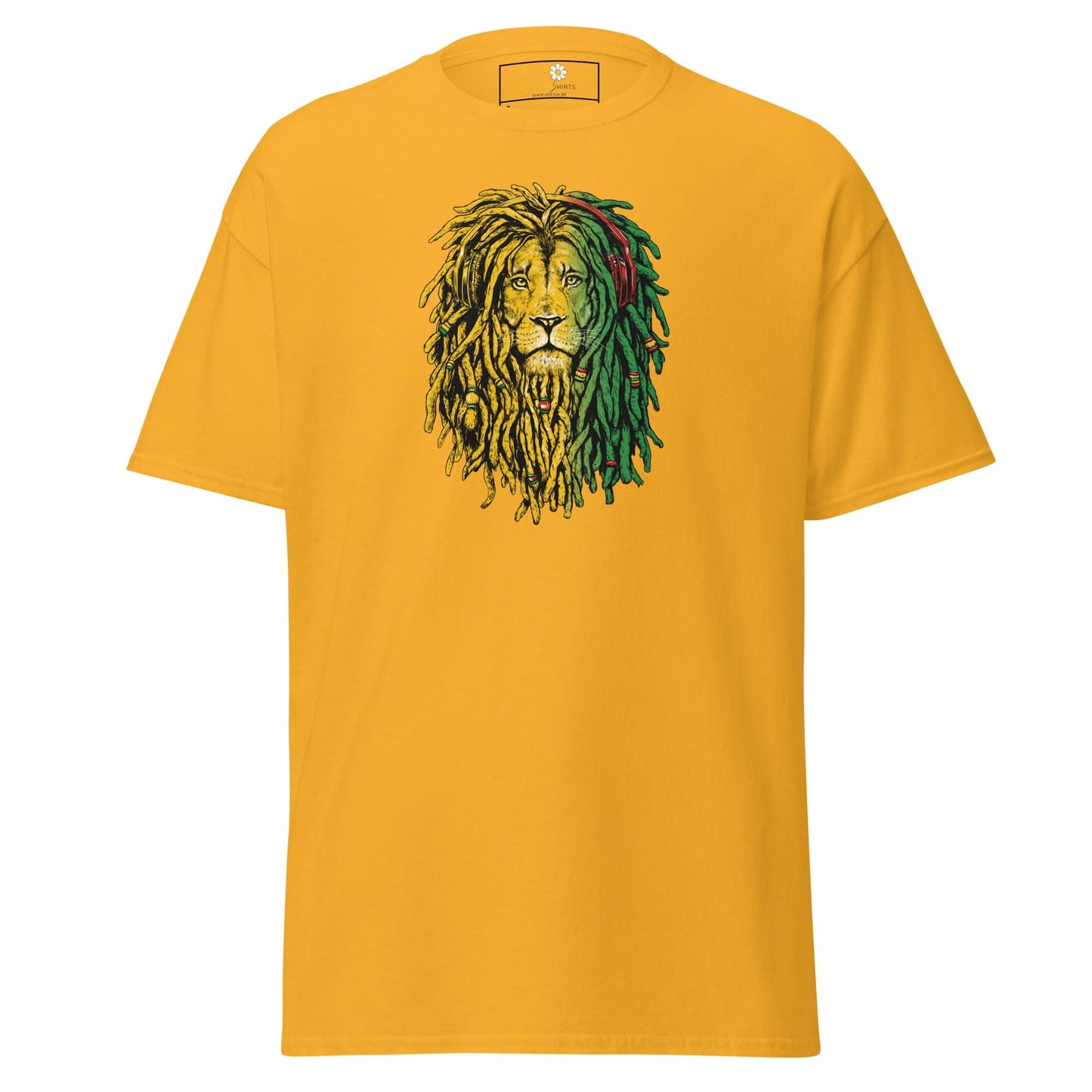 Unisex classic t-shirt - WILD LIFE REGGAE LION - REGULAR - Gold / S