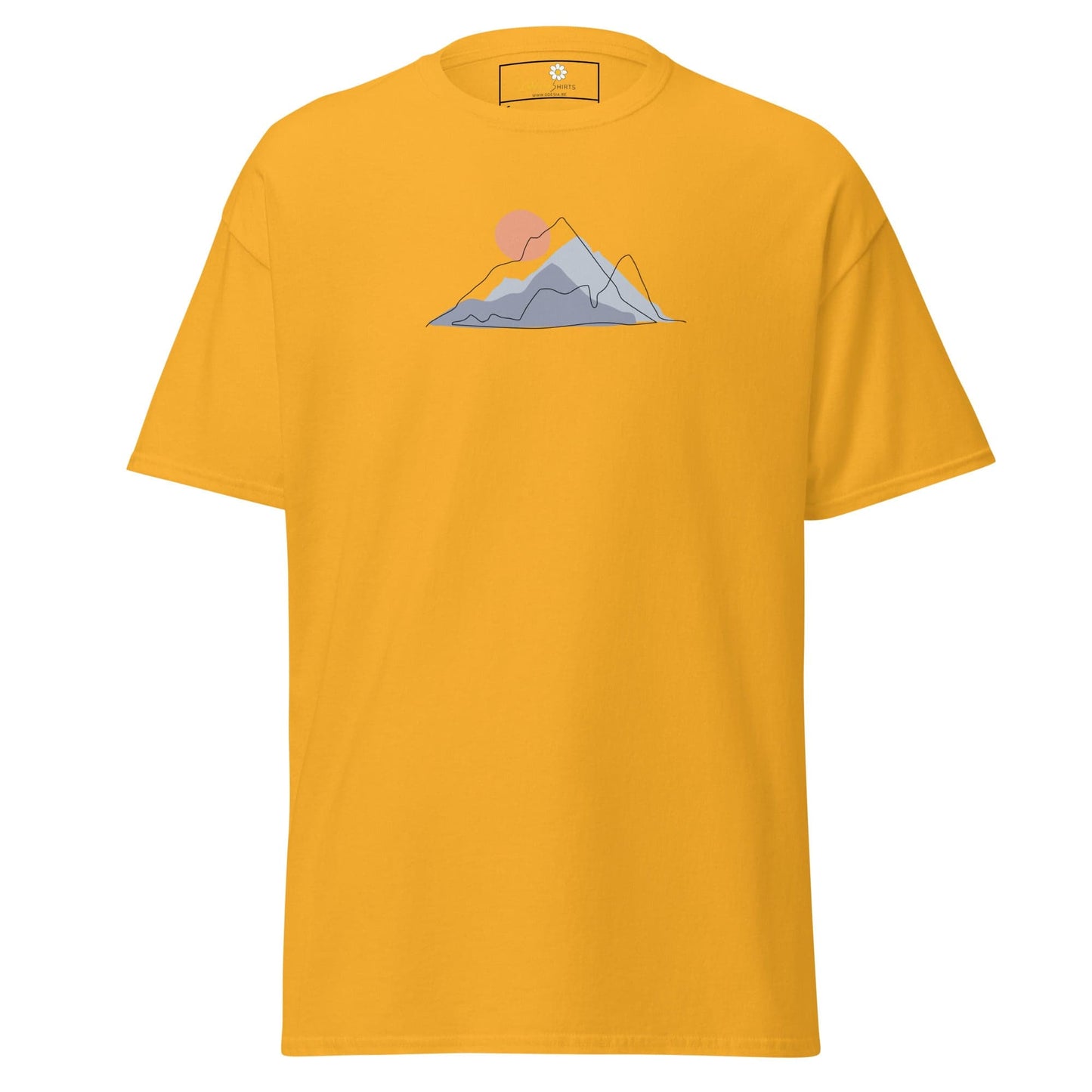 Unisex classic tee - NATURE MOUNTAIN SUN - REGULAR - Gold / S