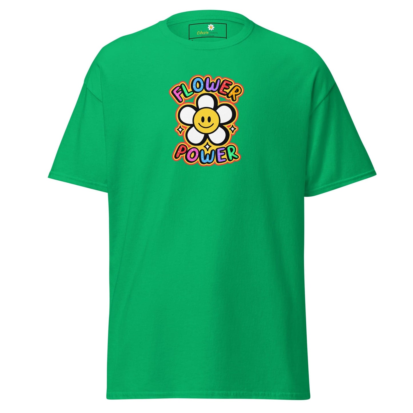 Unisex classic t-shirt - POSITIVE FLOWER POWER - REGULAR - Irish Green / S