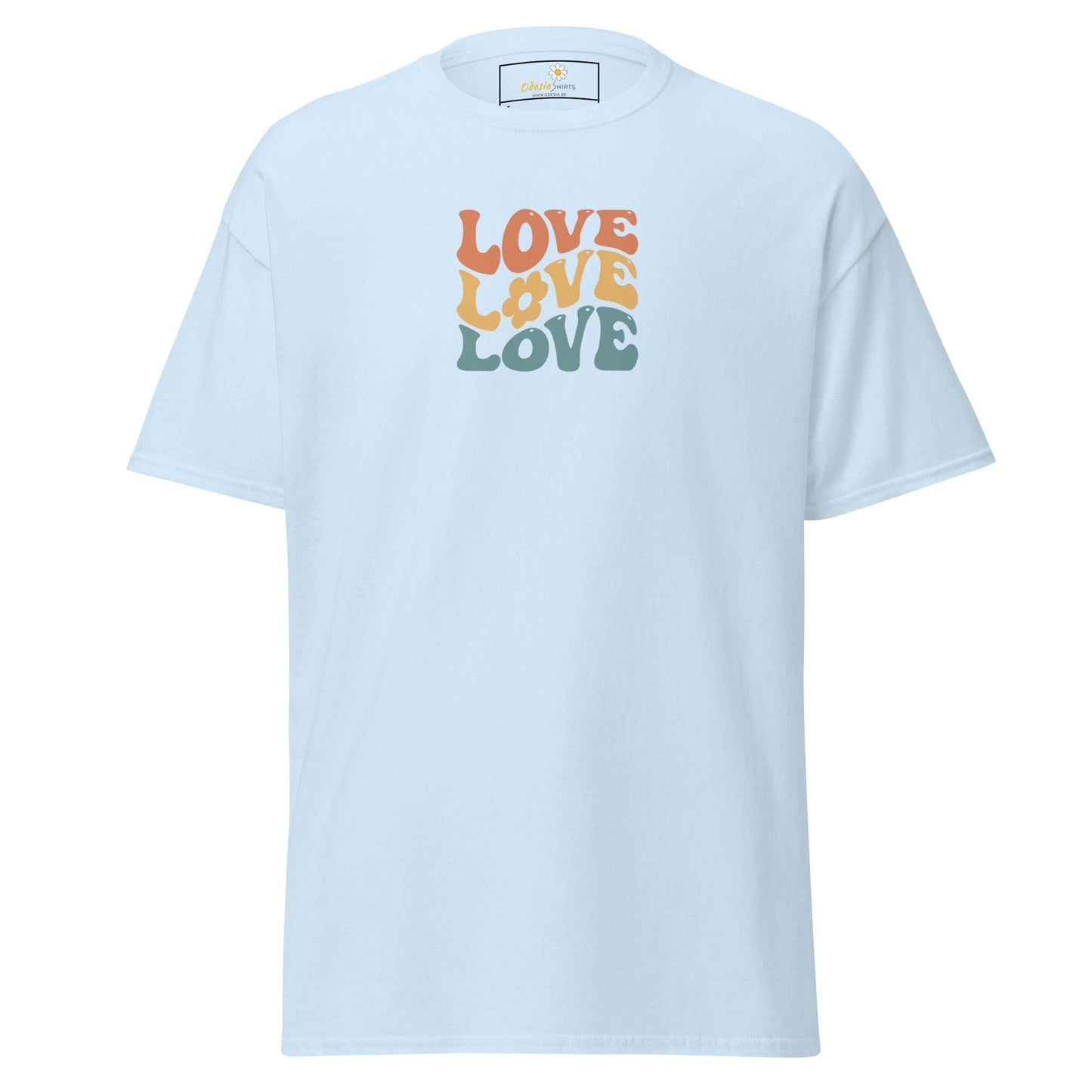 Unisex classic tee - TEXT POSITIVE LOVE LOVE LOVE - REGULAR - Light Blue / S