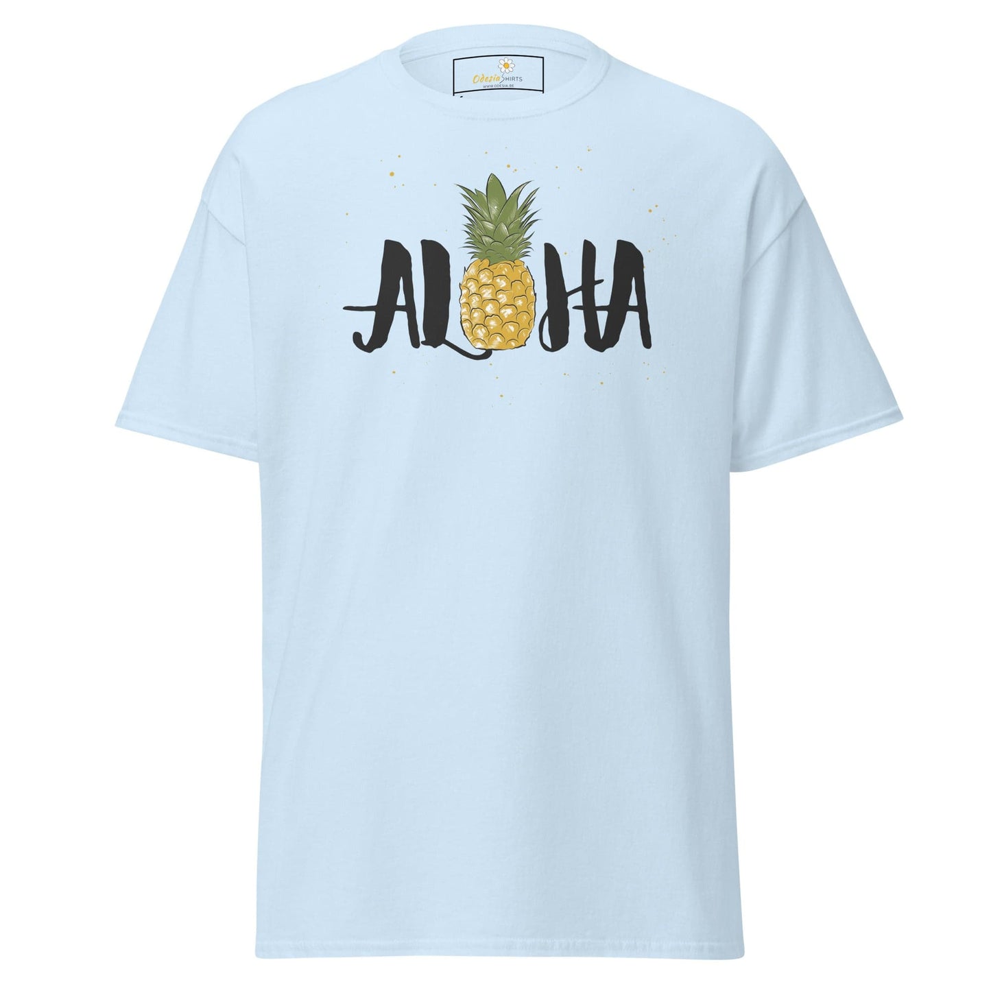 Unisex classic t-shirt - POSITIVE ALOHA HAWAI PINEAPPLE - REGULAR - Light Blue / S