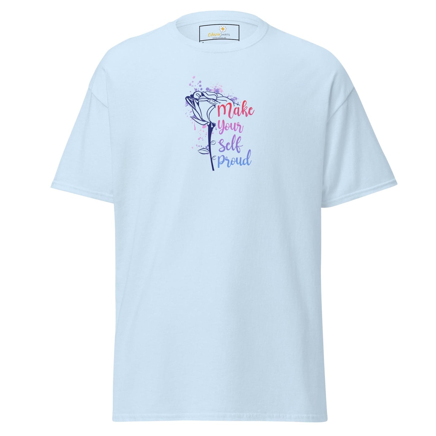 Unisex classic tee - MISC TEXT MAKE YOURSELF PROUD - REGULAR - Light Blue / S