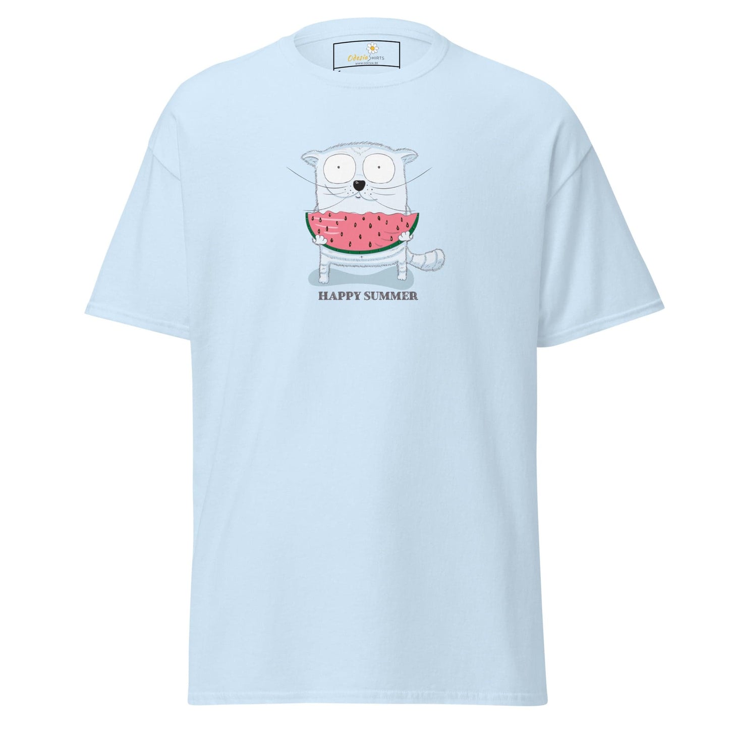 Unisex classic t-shirt - FUN ANIMALS HAPPY SUMMER - REGULAR - Light Blue / S