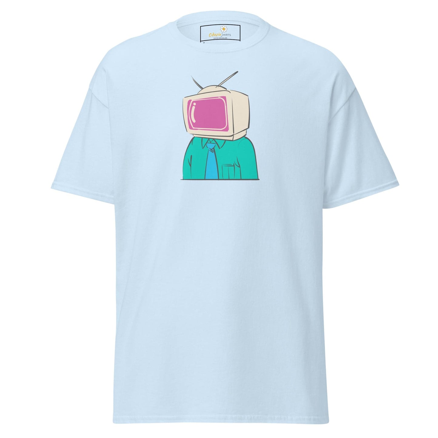 Unisex classic t-shirt - FANTASY TELEVISION HEAD - REGULAR - Light Blue / S