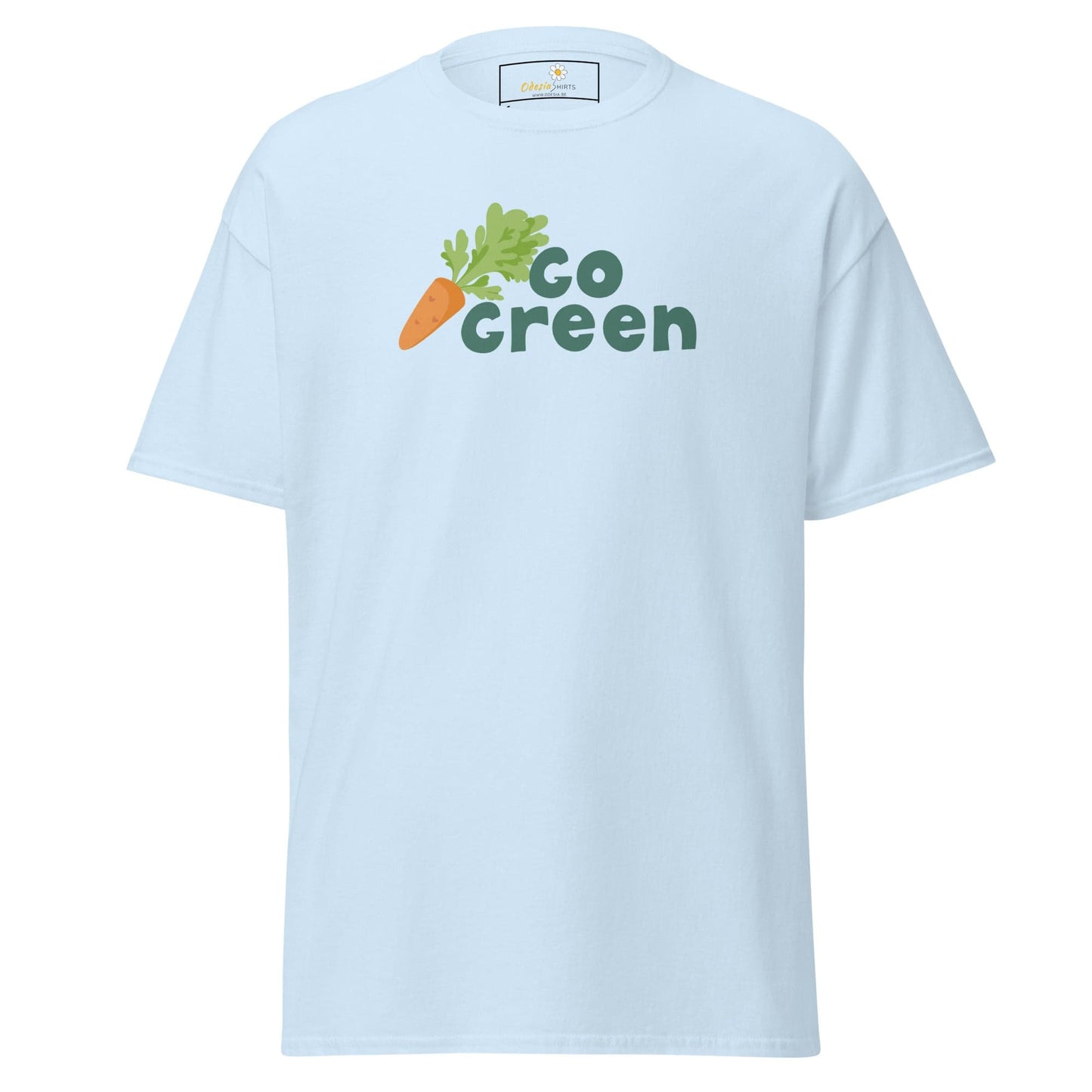 Unisex classic t-shirt - VEGAN GO GREEN - REGULAR - Light Blue / S