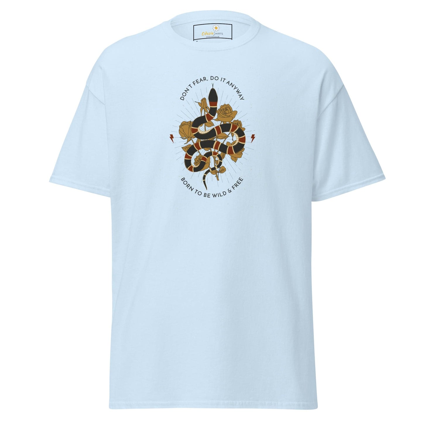 Unisex classic t-shirt - SNAKE TO BE WILD - REGULAR - Light Blue / S