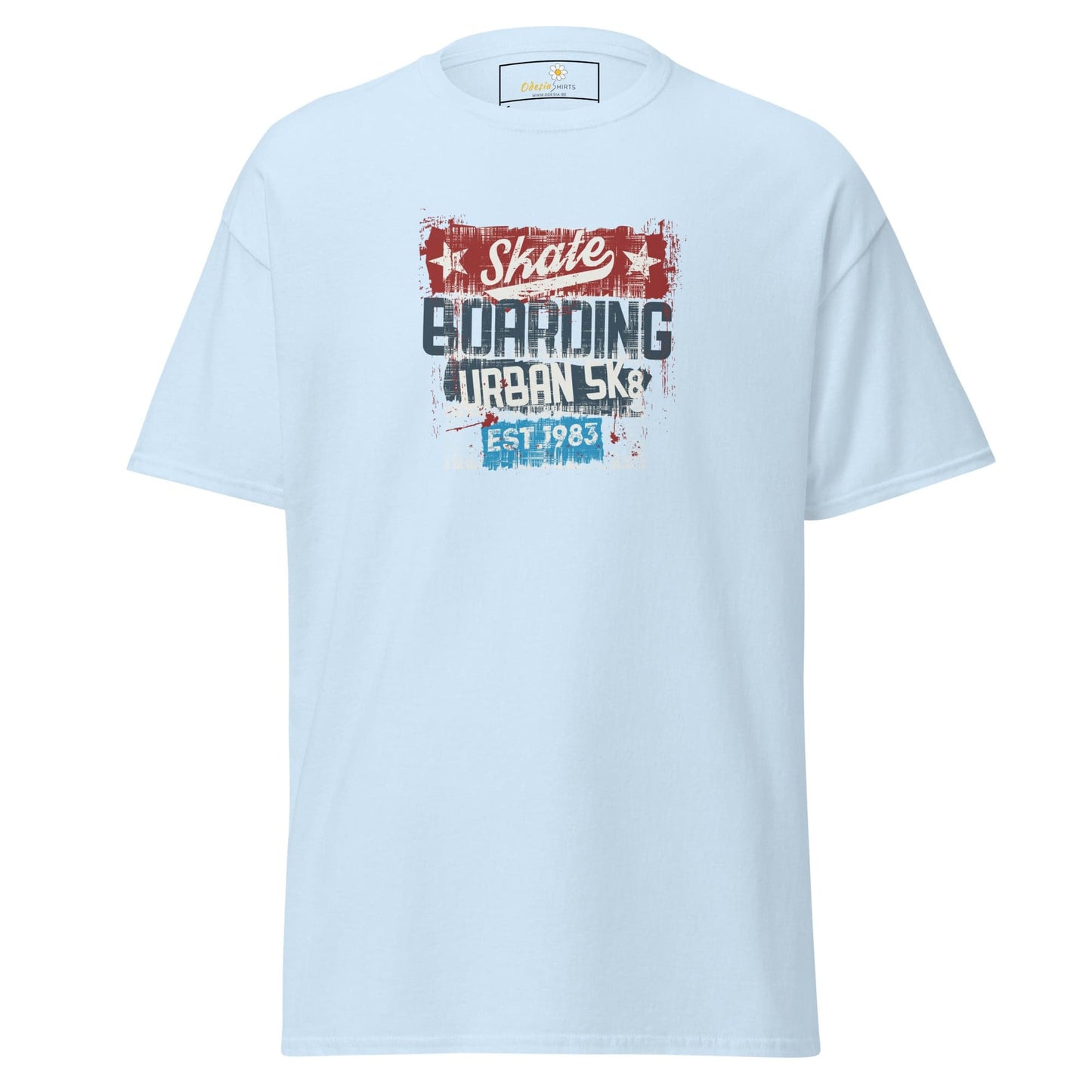 Unisex classic t-shirt - URBAN SKATE - REGULAR - Light Blue / S