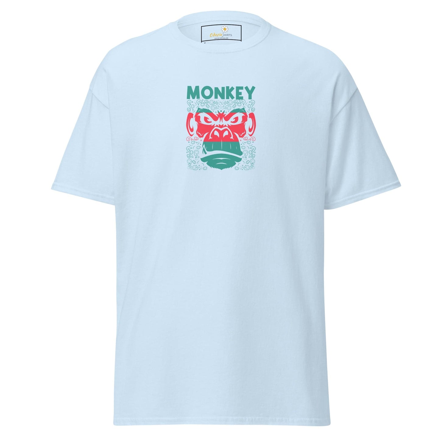 Unisex classic tee - WILD LIFE MONKEY - REGULAR - Light Blue / S