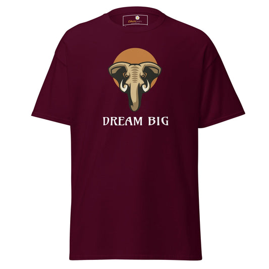 Unisex classic t-shirt - WILD LIFE ELEPHANT DREAM BIG - REGULAR - Maroon / S