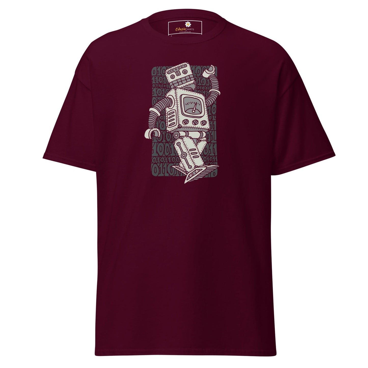 Unisex classic t-shirt - FANTASY ROBOTS NEVER DIE - REGULAR - Maroon / S