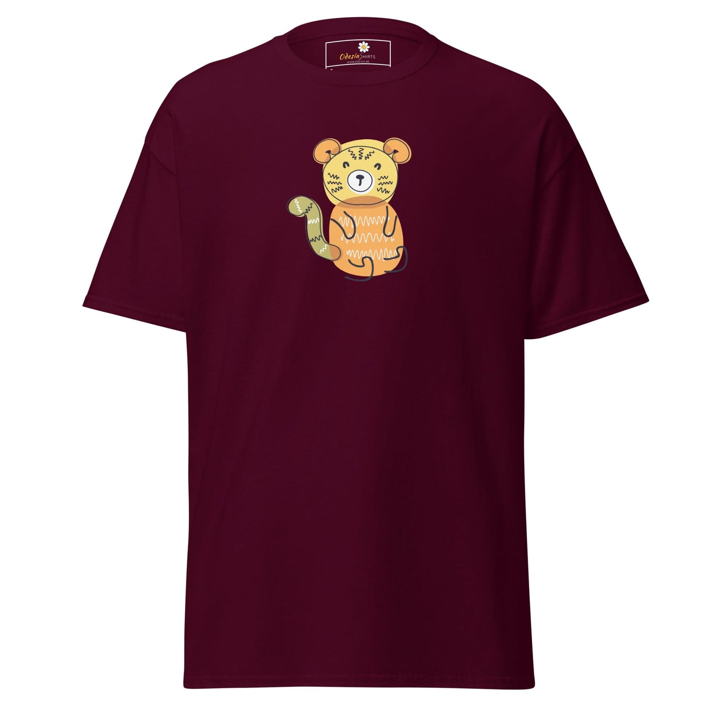 Unisex classic tee - ANIMALS FRIENDLY BEAR - REGULAR - Maroon / S
