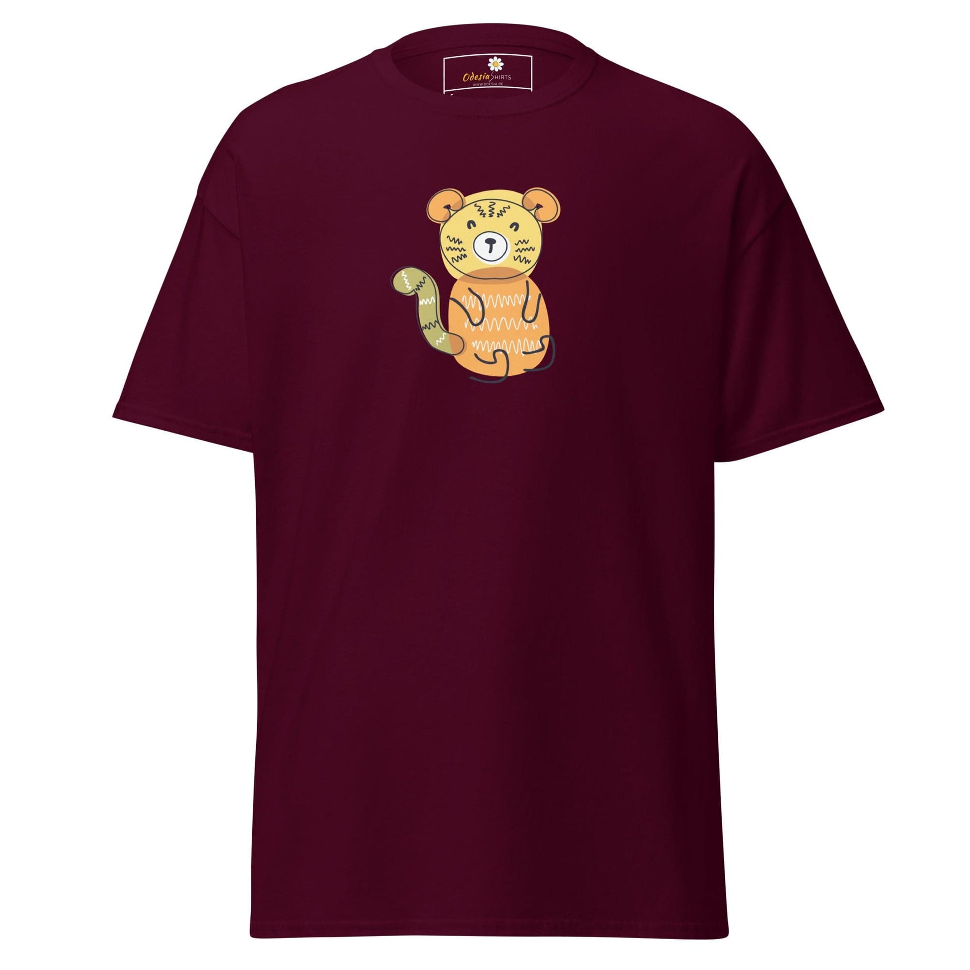 Unisex classic tee - ANIMALS FRIENDLY BEAR - REGULAR - Maroon / S