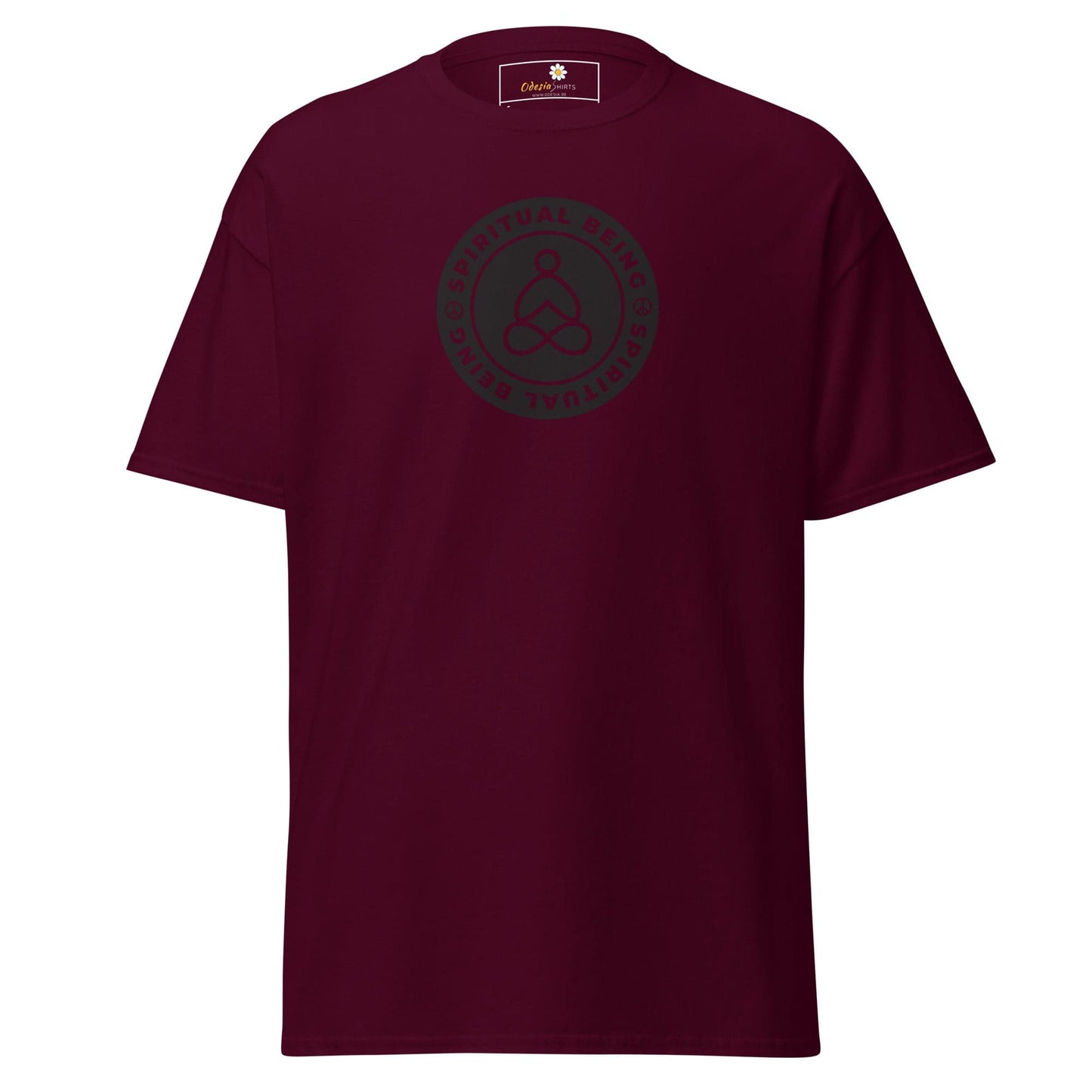 Unisex classic tee - SPIRITUAL BEING - REGULAR - Maroon / S