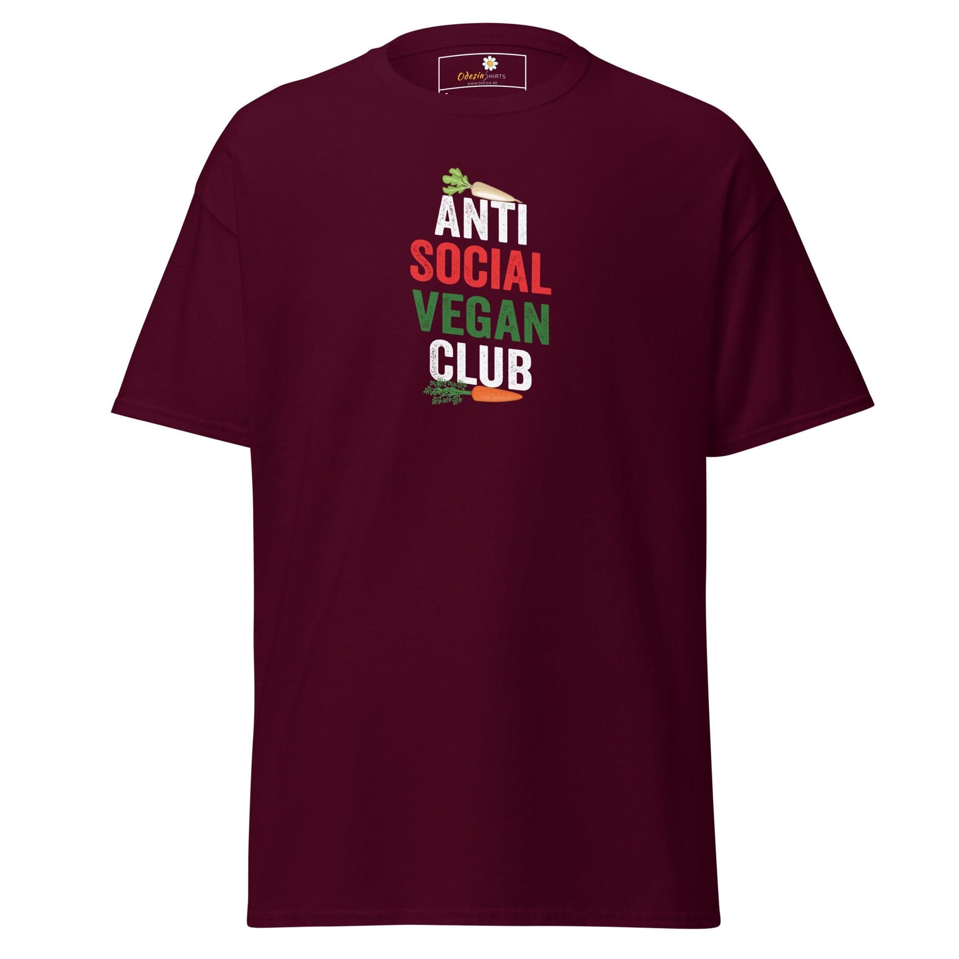 Unisex classic tee - GREEN VEGAN CLUB - REGULAR - Maroon / S