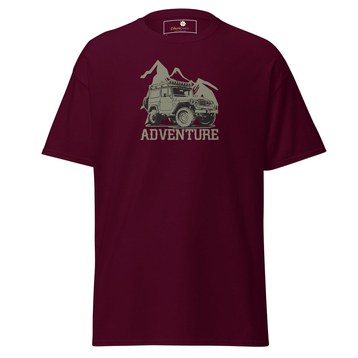 Unisex classic t-shirt - MOTOR ADVENTURE 4X4 - REGULAR - Maroon / S