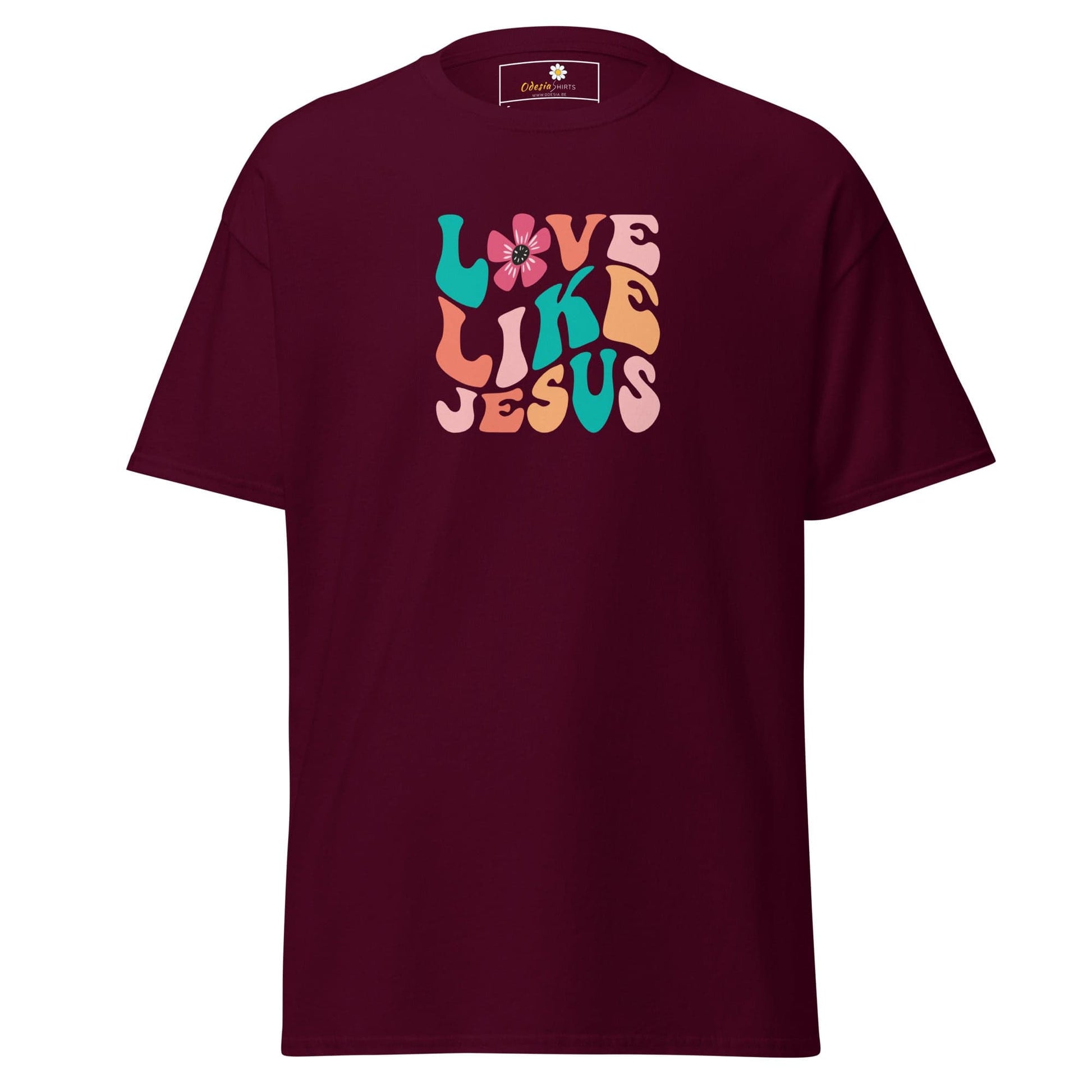 Unisex classic tee - SPIRITUAL LOVE LIKE JESUS - REGULAR - Maroon / S