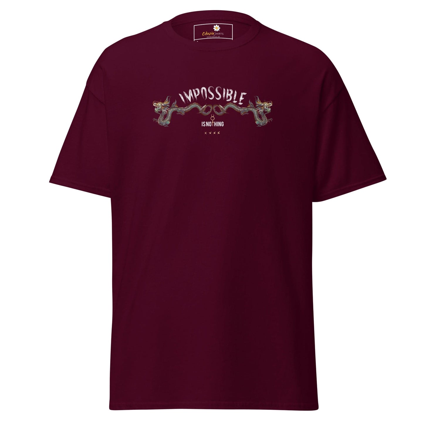Unisex classic t-shirt - MYSTIC IMPOSSIBLE IS NOTHING - REGULAR - Maroon / S
