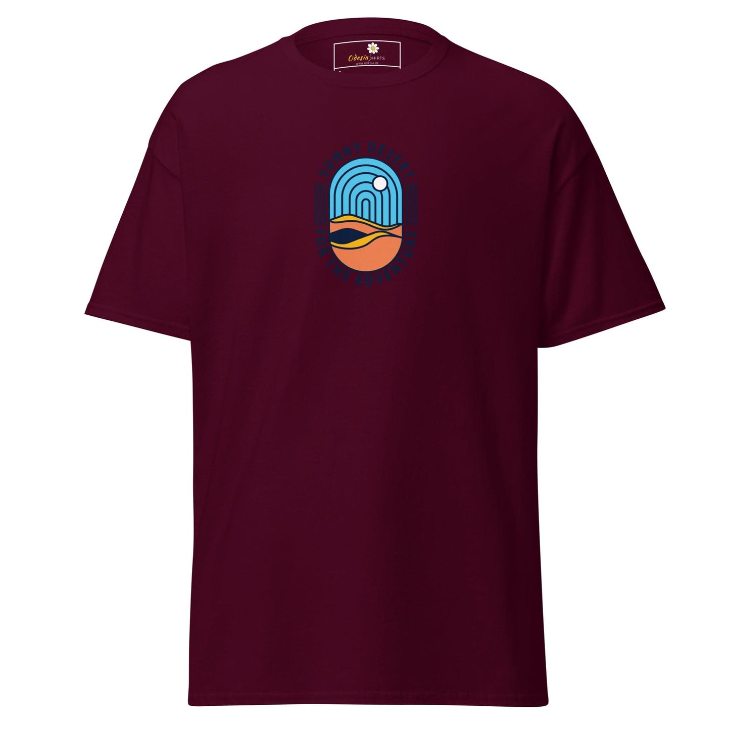 Unisex classic tee - SUMMER SUNNY DESERT - REGULAR - Maroon / S