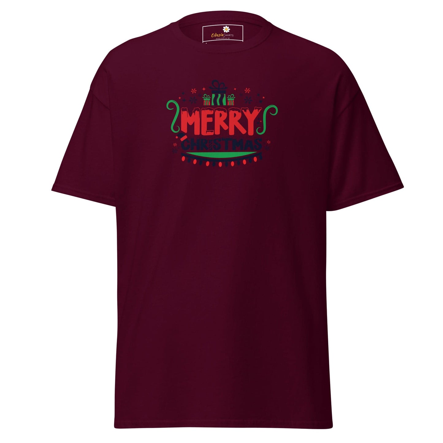 Unisex classic t-shirt - SEASONAL MERRY CHRISTMASS - REGULAR - Maroon / S