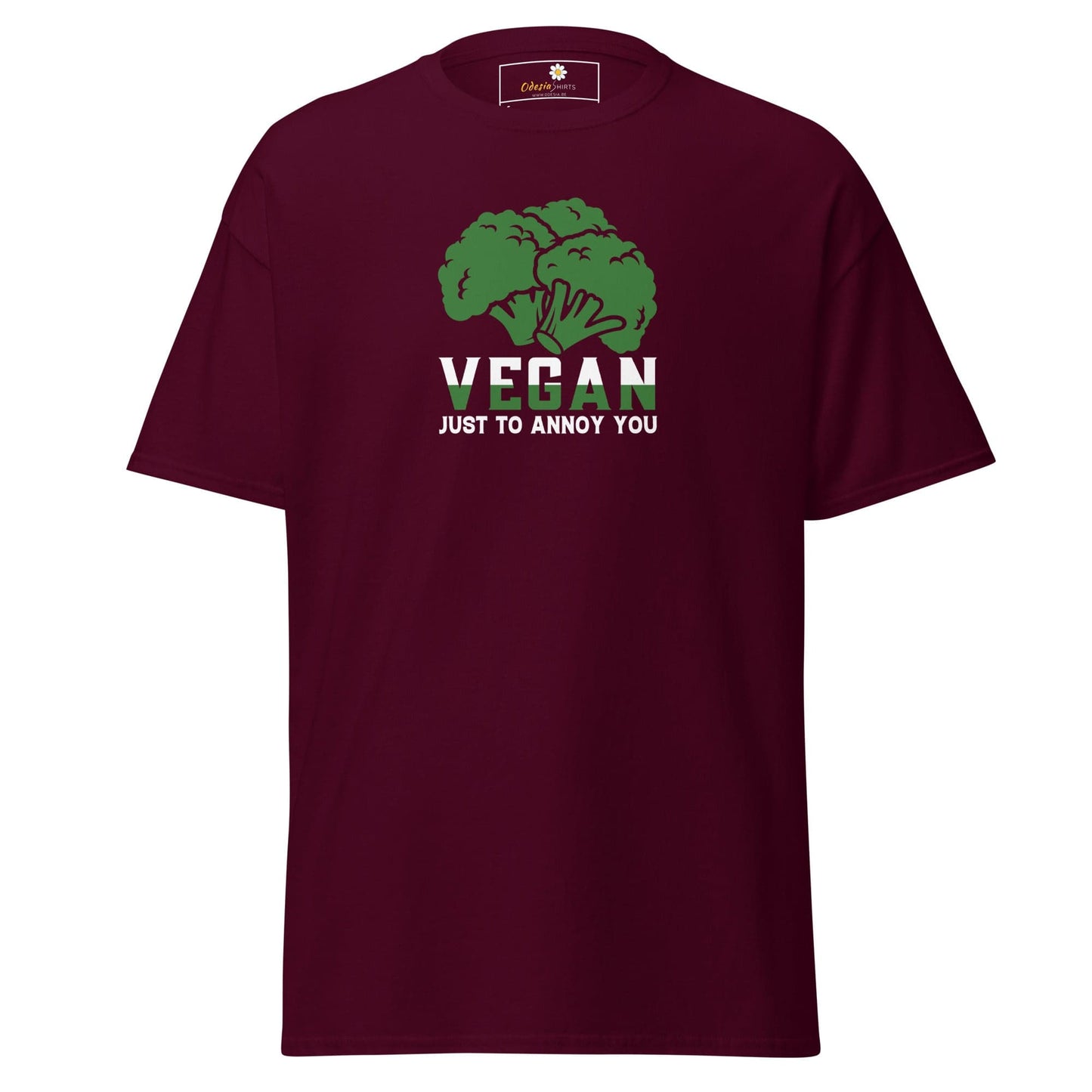 Unisex classic tee - GREEN VEGAN TO ANNOY YOU - REGULAR - Maroon / S