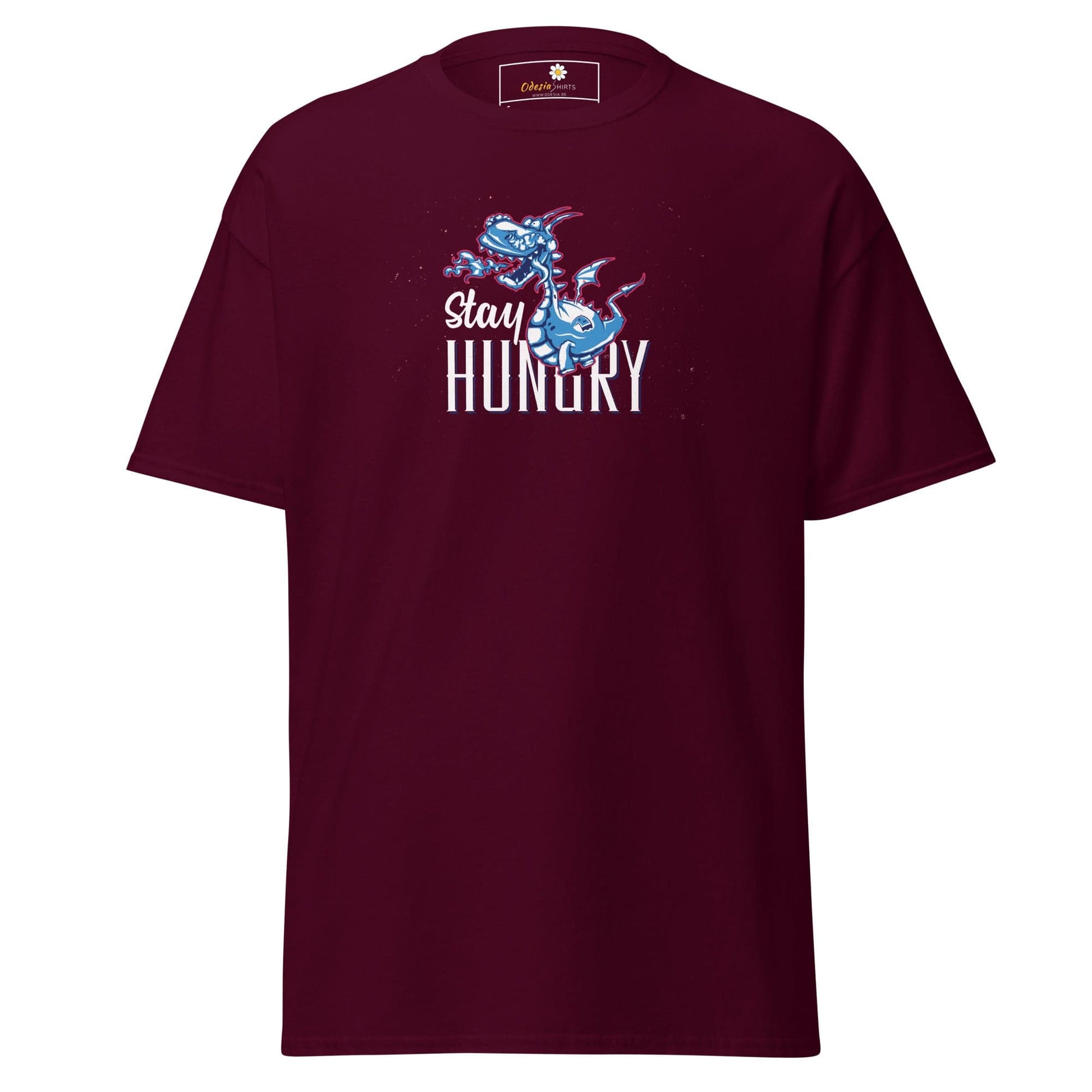 Unisex classic t-shirt - FUN STAY HUNGRY - REGULAR - Maroon / S