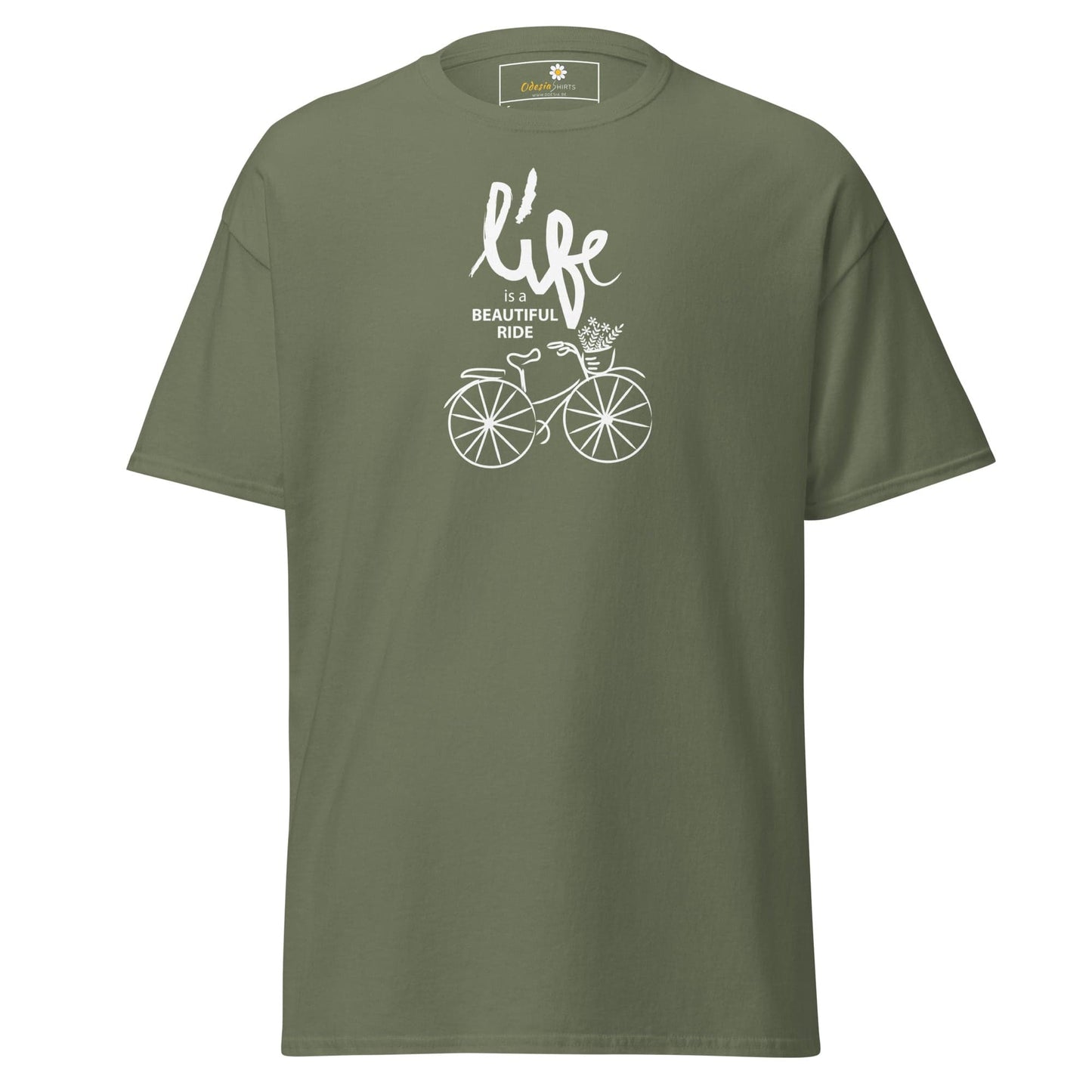 Unisex classic tee - SPORT POSITIVE LIFE BEAUTIFUL - REGULAR - Military Green / S