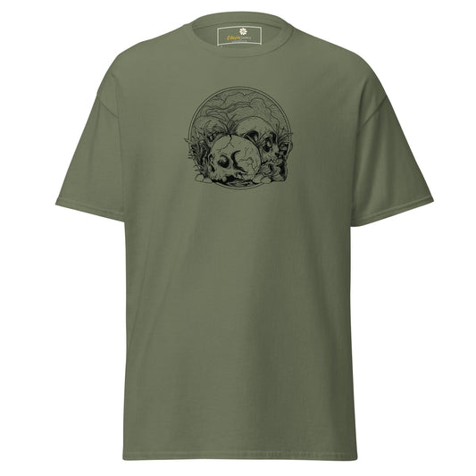 Unisex classic t-shirt - SKULL SUMMER SKULLS - REGULAR - Military Green / S