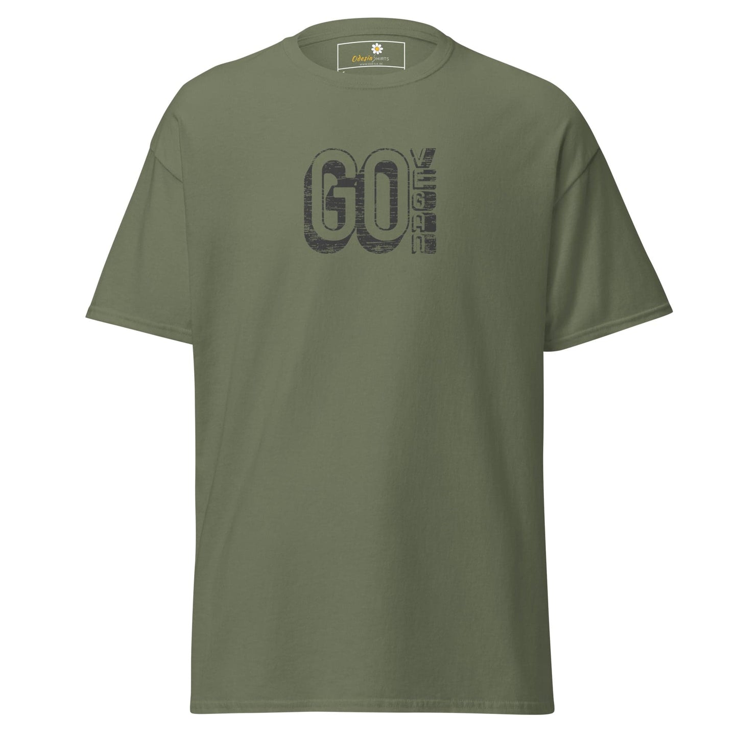 Unisex classic tee - GREEN GO VEGAN - REGULAR - Military Green / S