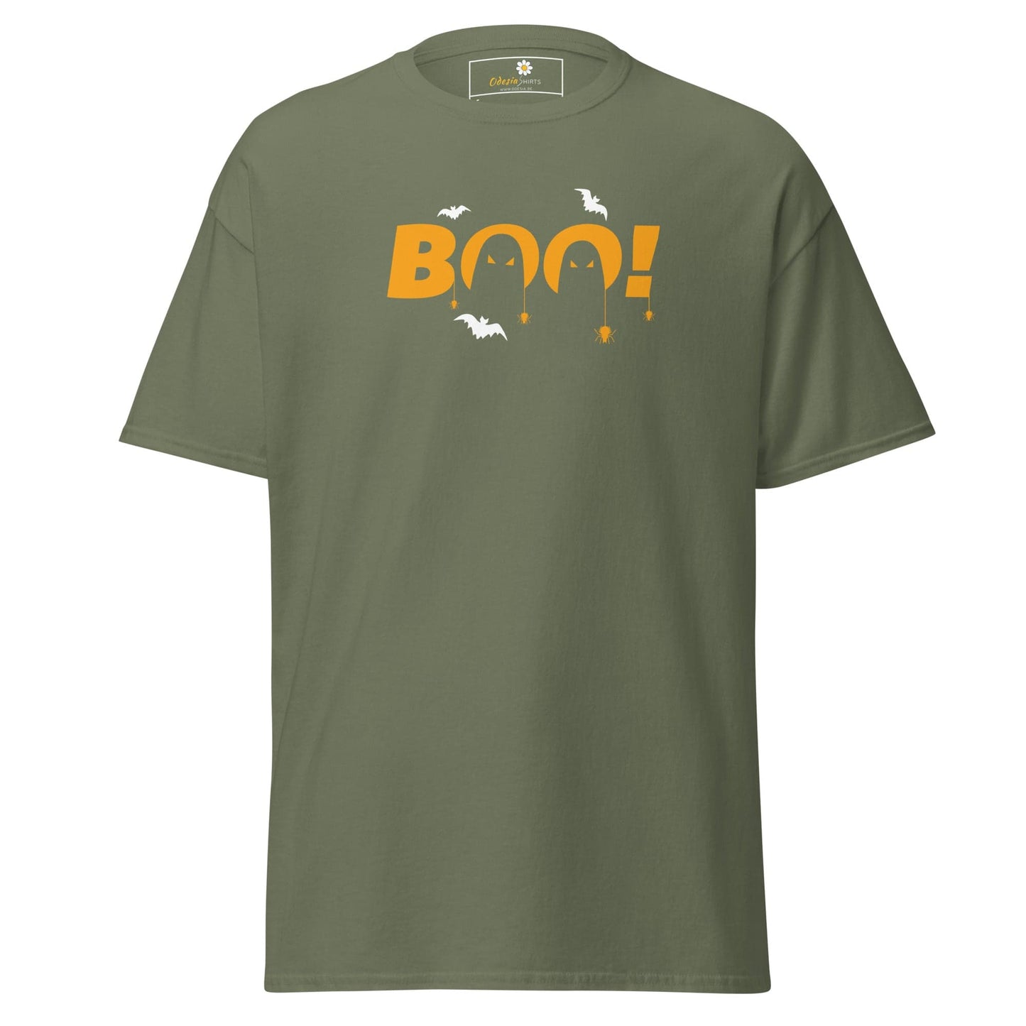Unisex classic t-shirt - SEASONAL HALLOWEEN BOO - REGULAR - Military Green / S