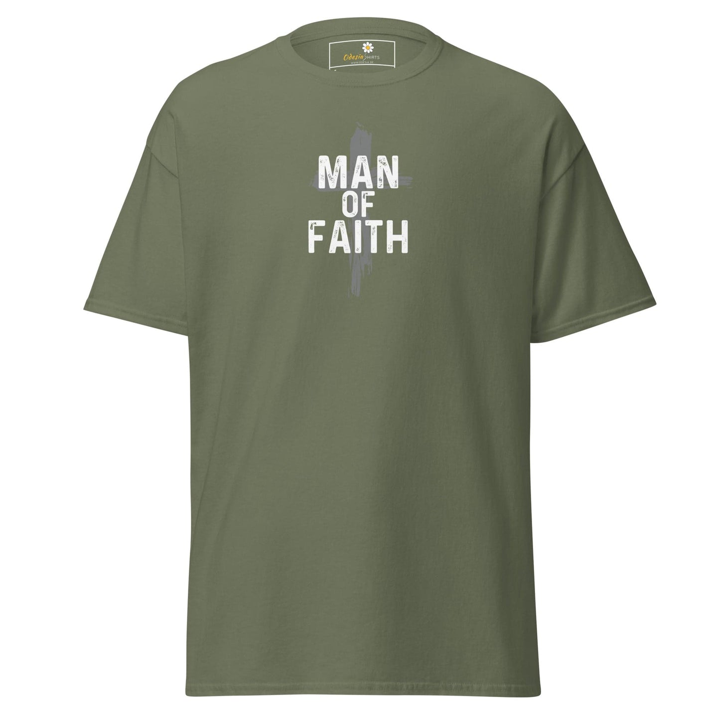 Unisex classic tee - SPIRITUAL MAN OF FAITH - REGULAR - Military Green / S