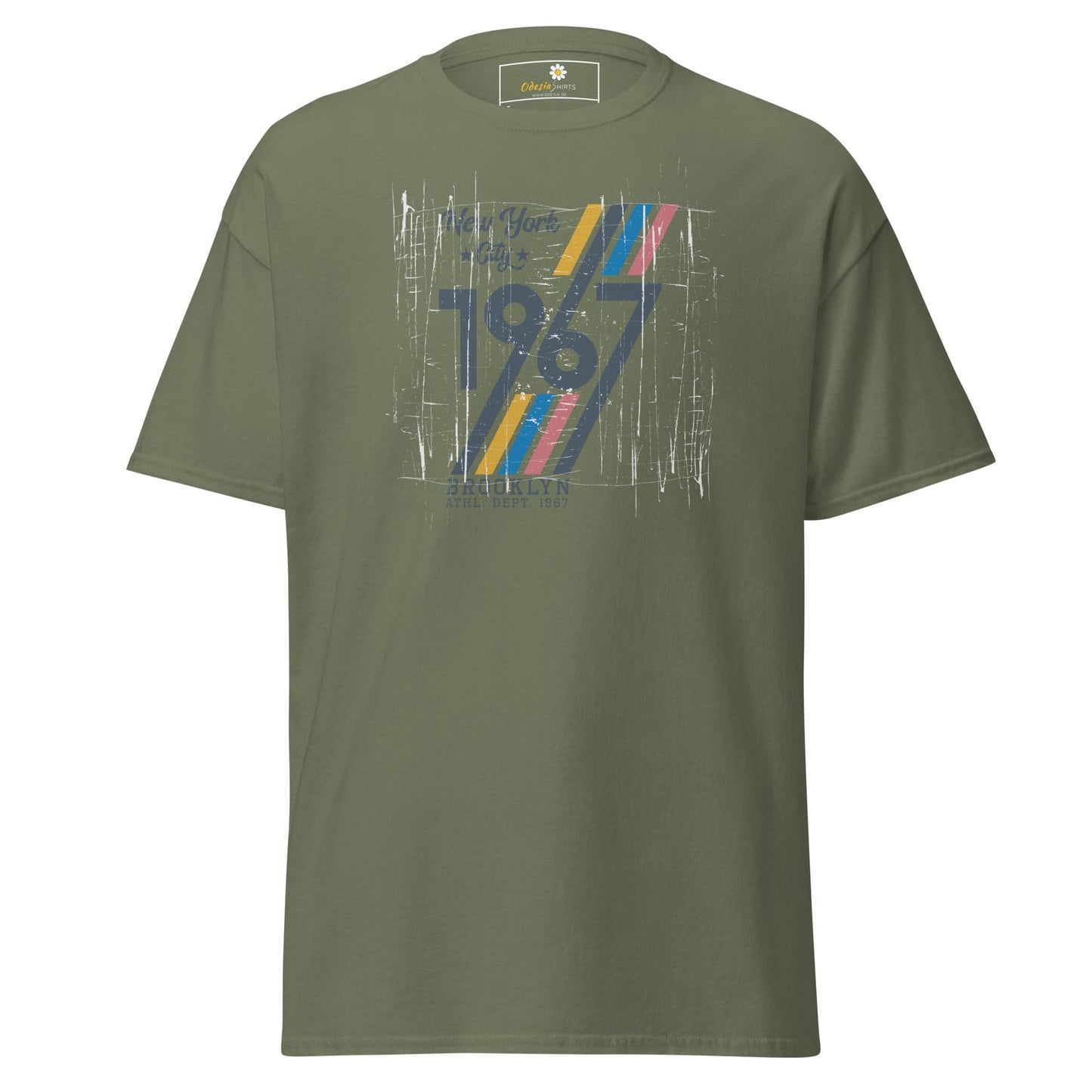 Unisex classic t-shirt - URBAN 1967 NY CITY - REGULAR - Military Green / S
