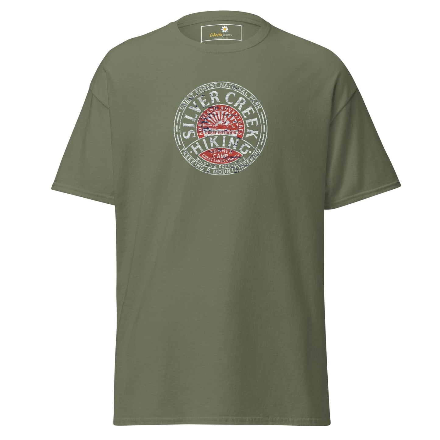 Unisex classic tee - ADVENTURE SILVER CREEK HIKING - REGULAR - Military Green / S