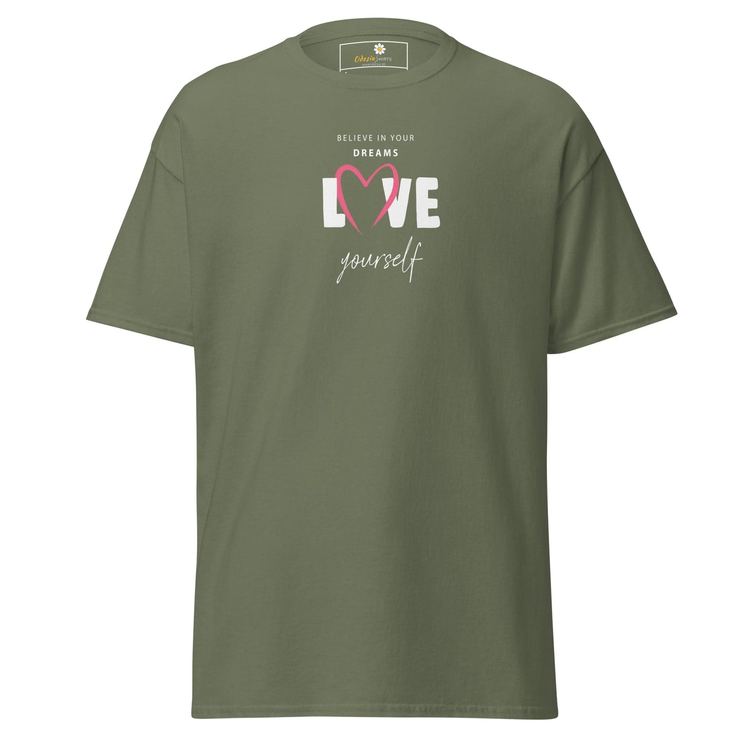Unisex classic tee - MISC BELIEVE DREAMS LOVE - REGULAR - Military Green / S