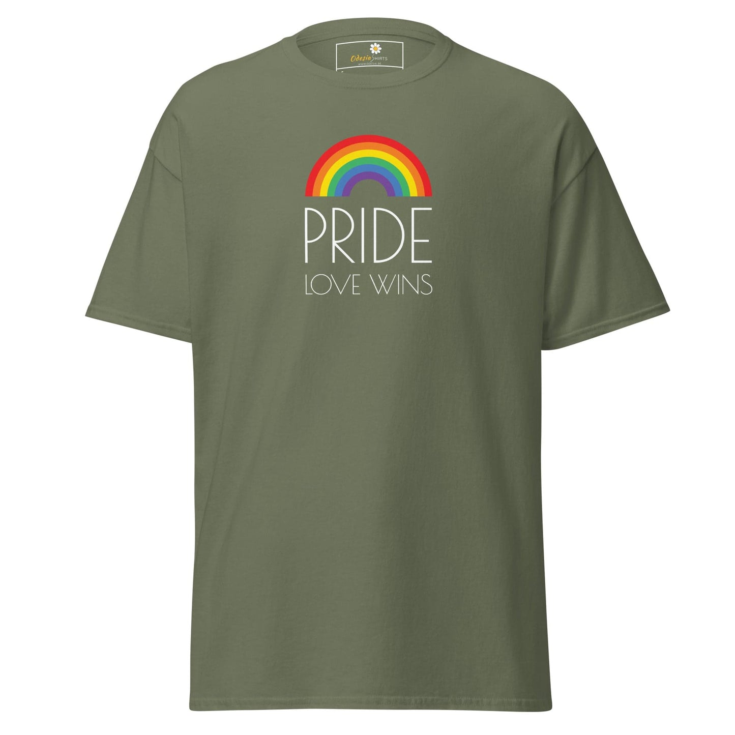 Unisex classic t-shirt - LGBTQ PRIDE LOVE WINS - REGULAR - Military Green / S