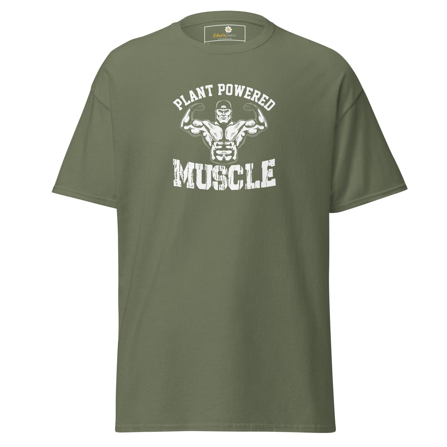Unisex classic t-shirt - SPORT PLANT MUSCLES - REGULAR - Military Green / S