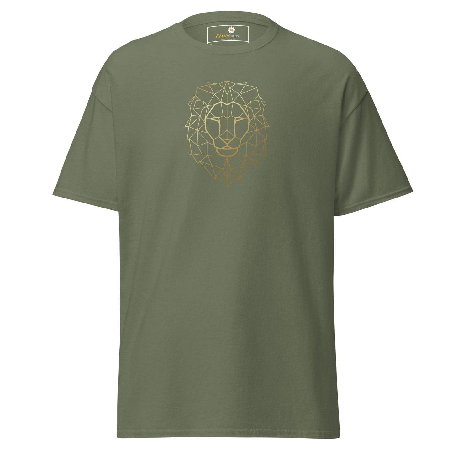 Unisex classic tee - WILD LIFE LION HEAD LINES - REGULAR - Military Green / S