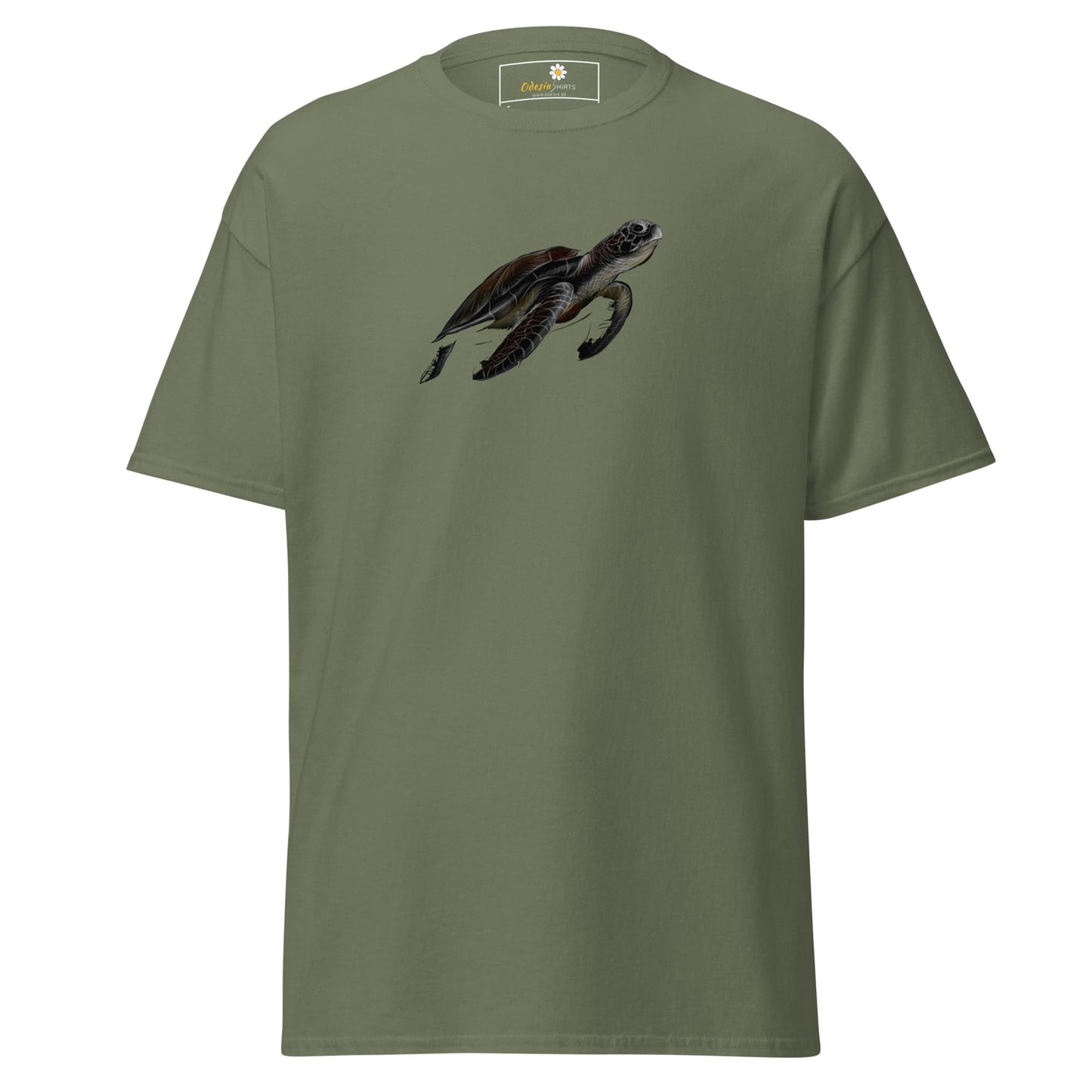 Unisex classic tee - WILD LIFE SEA TURTLE - REGULAR - Military Green / S