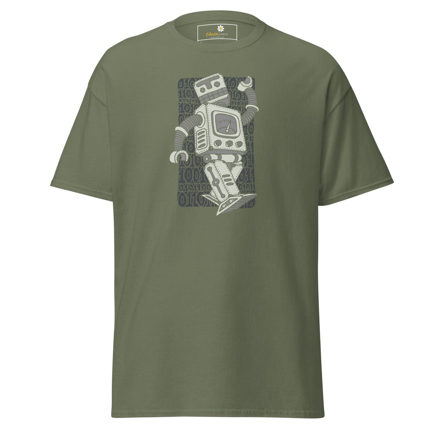 Unisex classic t-shirt - FANTASY ROBOTS NEVER DIE - REGULAR - Military Green / S