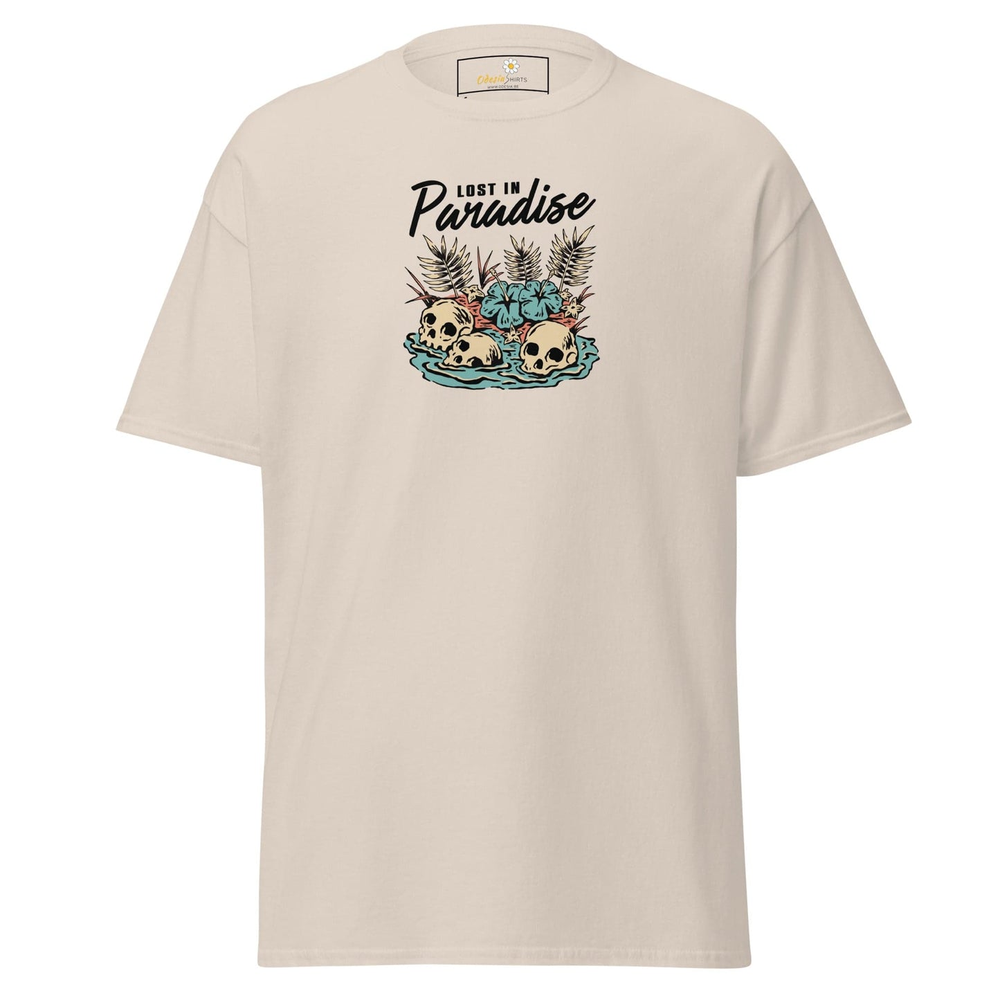Unisex classic tee - SKULL LOST IN PARADISE - REGULAR - Natural / S