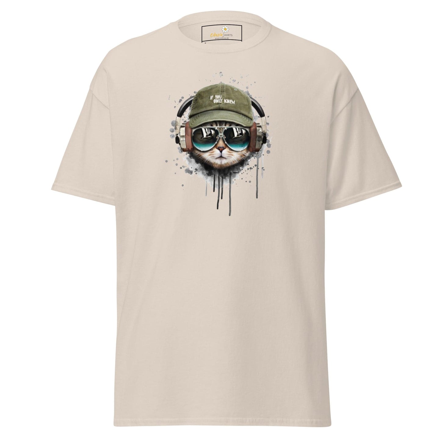 Unisex classic t-shirt - ANIMALS MUSIC CAT HAT - REGULAR - Natural / S