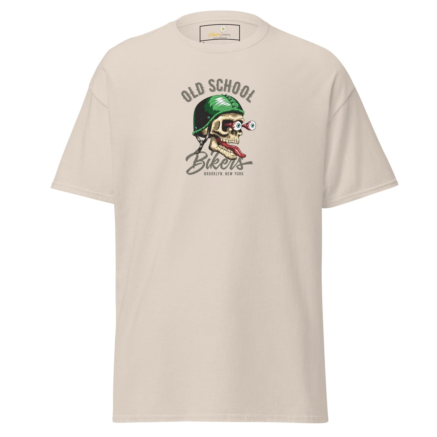 Unisex classic tee - SKULL OLD SCHOOL BIKERS - REGULAR - Natural / S