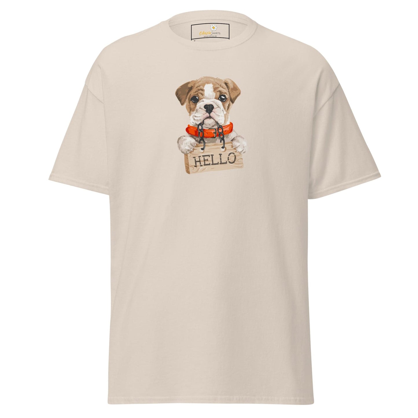 Unisex classic t-shirt - ANIMALS HELLO PUPPY - REGULAR - Natural / S