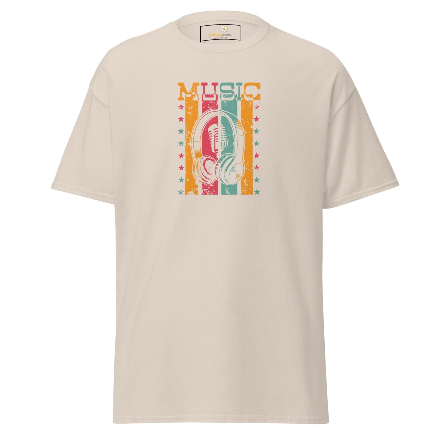 Unisex classic tee - MUSIC MICROPHONE - REGULAR - Natural / S