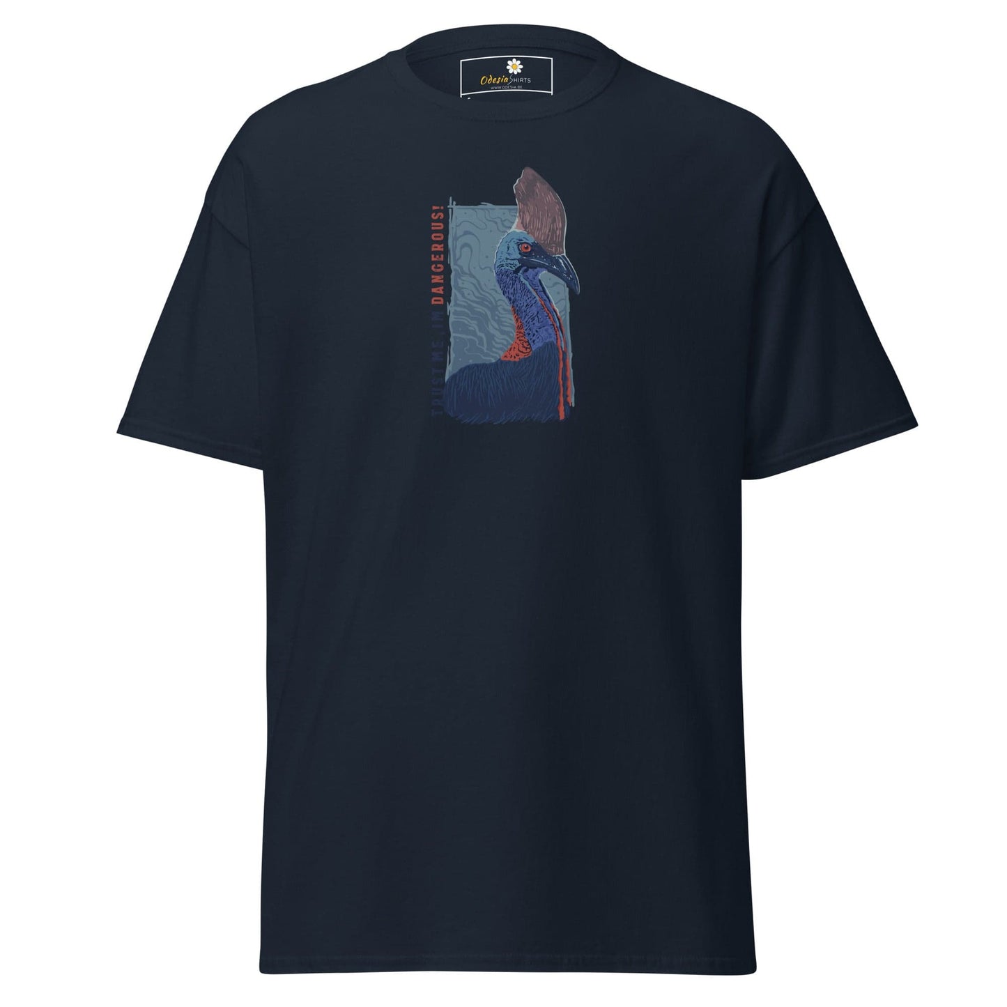 Unisex classic t-shirt - WILD LIFE DANGEROUS - REGULAR - Navy / S