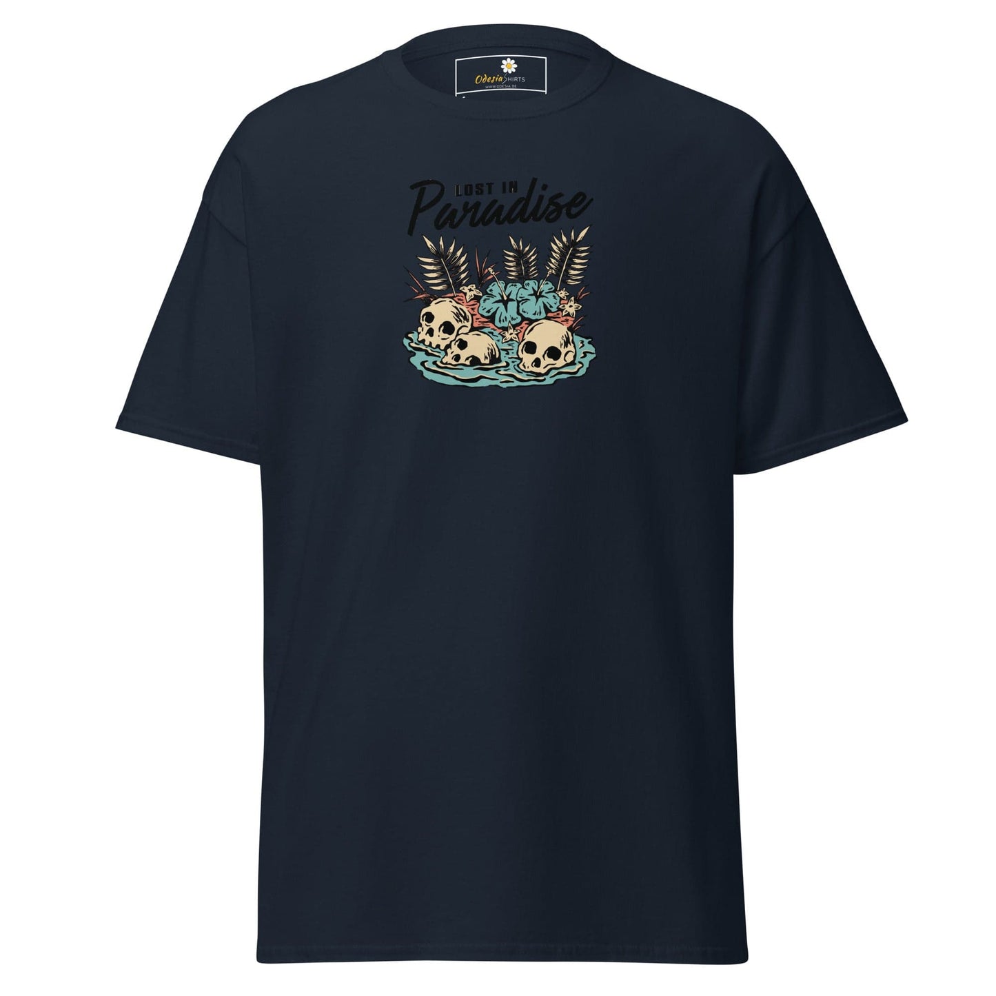 Unisex classic tee - SKULL LOST IN PARADISE - REGULAR - Navy / S