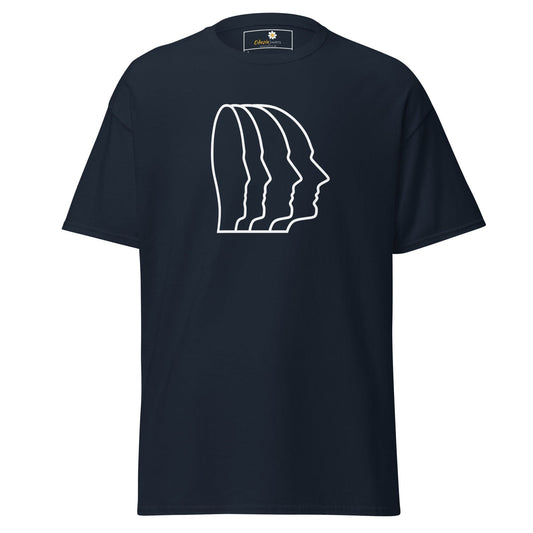 Unisex classic tee - ABSTRACT HEAD ONE - REGULAR - Navy / S